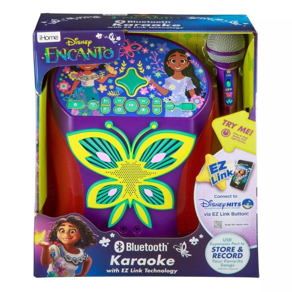 IHOME Disney Encanto Bluetooth Karaoke Machine With EZ Link Technology